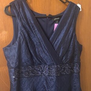 R&M Richards Midnight Blue Tiered Prom Dress Size 18